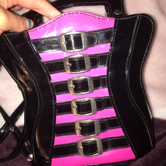 ROEBUCK LONDON DEADSTOCK BUSTIER CORSET GOTH BAG - Picture 2 of 7